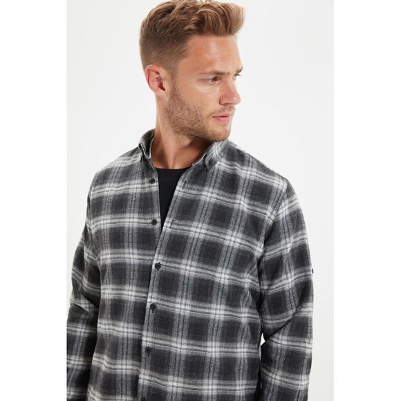 NWT Trendyol Men Slim fit Button placket Woven Shirt - Picture 3 of 11